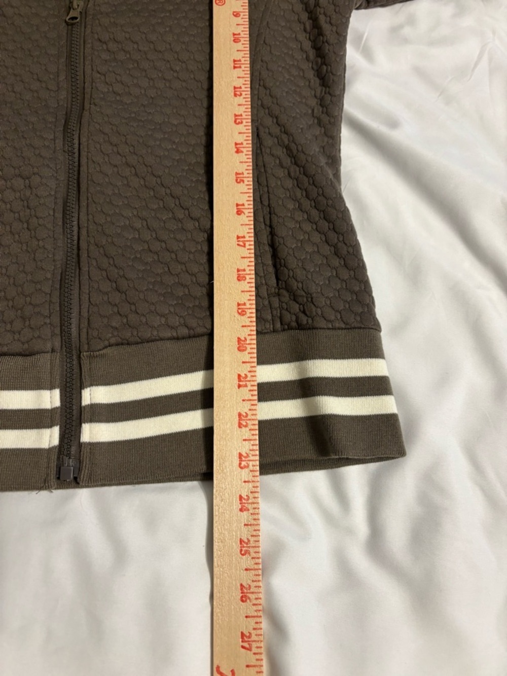 Mono B Textured Zip Up Jacket Brown Athleisure Small - Picture 5 of 8
